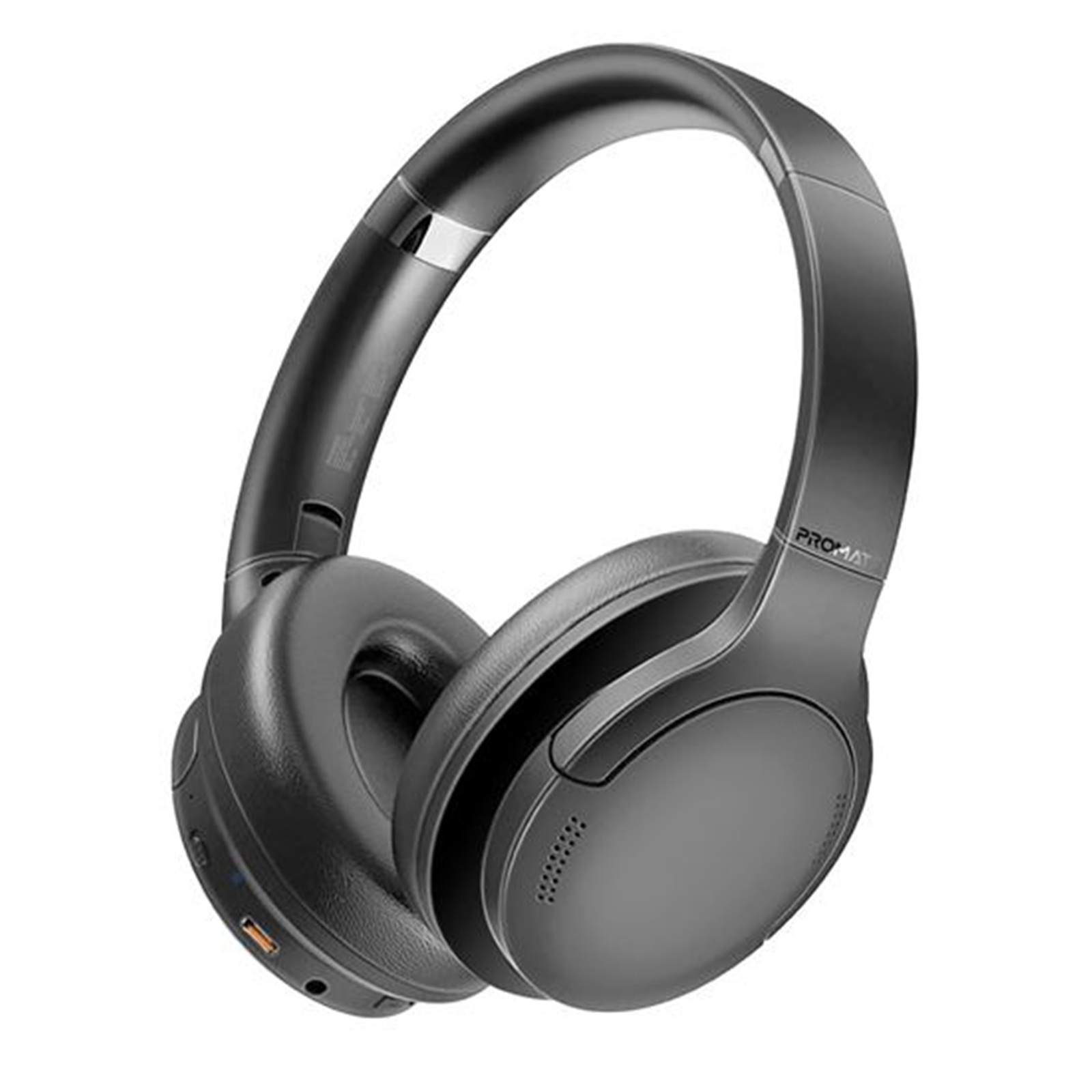 Promate High-Fidelity Stereo Deep Base Bluetooth Wireless Headphones. Up to 24HoursPlayingTimeBuilt-in 300mAh Battery Flip & Fold Design 10-15m Operating Distance Wired or Wireless. Black
