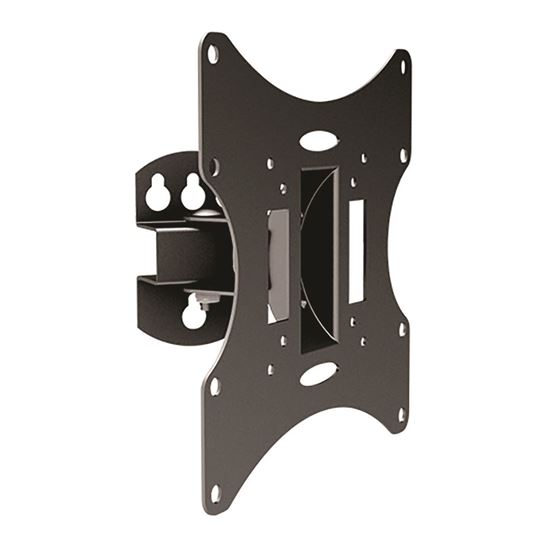 BRATECK 23''-42'' Pivoting wall mount bracket. Tilt and swivel. Supports VESA 75x75,100x100,200x100,200x200. Max Load 30Kgs. Hidden cable management. Colour Black. 