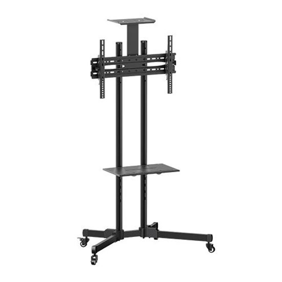 BRATECK  32''-70'' Economy TV Stand, Adjustable TV Height with Metal Shelf.  Max VESA: 600x400 (70