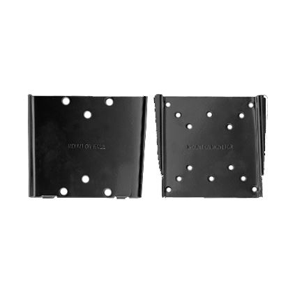 BRATECK 13''-27'' Super slim low- profile Monitor wall mount bracket. Supports VESA 75x75 & 100x100. Max load: 30kg. Curved display compatible. Colour: Black. 