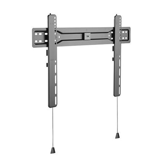 BRATECK 37''-70'' Ultra-Slim wall bracket. Max load: 35kg. VESA support up to: 600x400. Profile: 18mm. Curved display compatible. Colour: Black. 