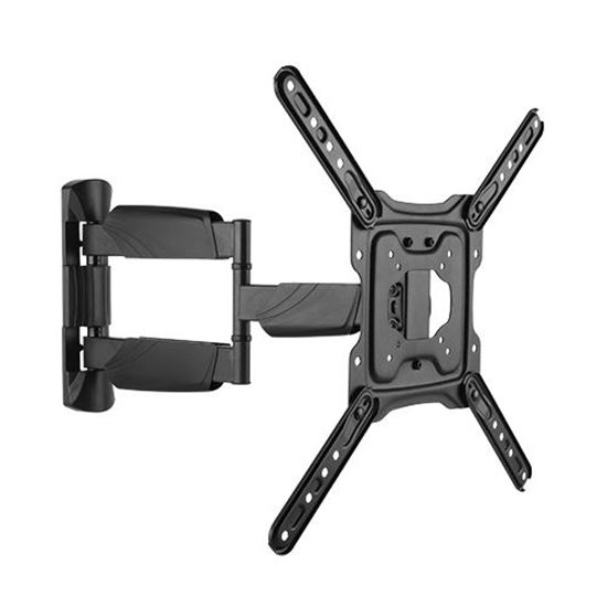 BRATECK 23''-55'' Full motion TV wall mount bracket. Extend, tilt and swivel. VESA Support up to: 400x400 Max load: 35kg. Profile: 49-515mm. Hidden cable management. Colour: Black.