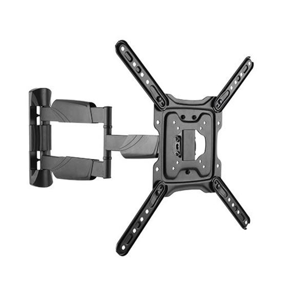 BRATECK 23''-55'' Full Motion TV Wall Mount Bracket with Lenghtened Arm. Extend, Tilt & Swivel. VESA Support up to: 400x400. Max Load: 35kg. Profile: 49-615mm. Hidden Cable Management. Black Colour.