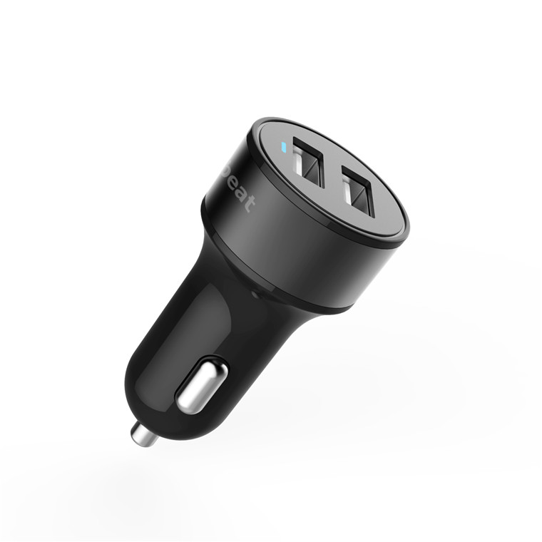 mbeat MB-CHGR-CC01 Power Dot Dual port 3.4A 17W USB Car Charger Fast charging your device at optimized charging speed