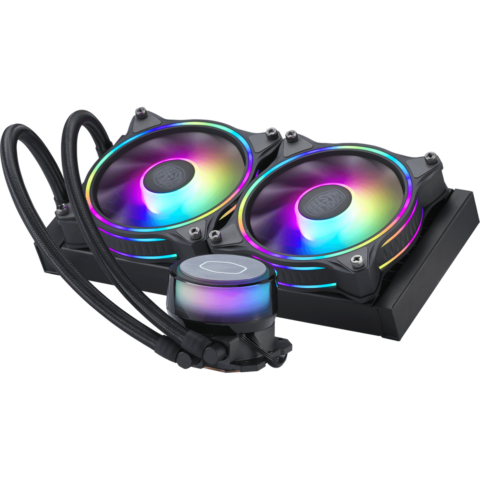 Cooler Master MasterLiquid ML240P ILLUSION All in One Watercooling Optimized Dual Chamber Pump, 2X  