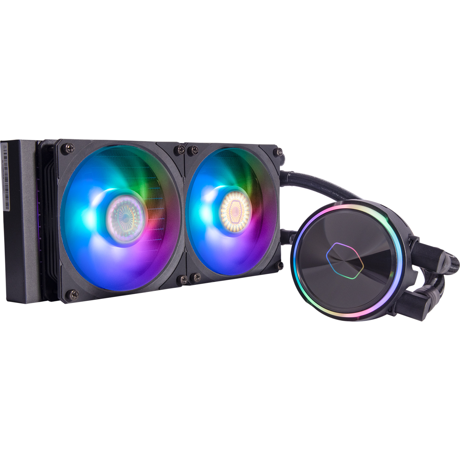Cooler Master PL240 FLUX 240mm AiO Water Cooling with aRGB Fans Support Intel LGA 1700 / LGA1200 / LGA2066 / LGA2011-v3 / LGA1151 / LGA1150 / LGA1155 / LGA1156 AMD AM5 / AM4 / AM3+ / AM3 / AM2+ / AM2 / TR4
