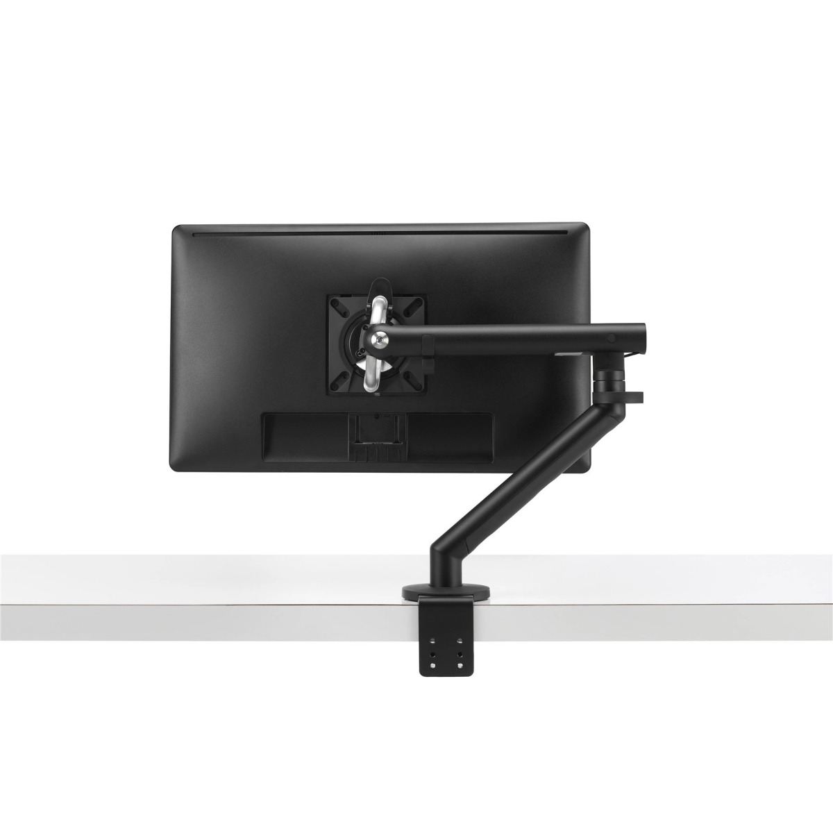 Colebrook Bosson Saunders Flo Dynamic Single Monitor Arm - Black - Tilt +40/-40 degrees - Swivel 180/360 degrees - VESA 75 & 100mm - Max Load 3-9kg - Height Adjustable 341-458mm
