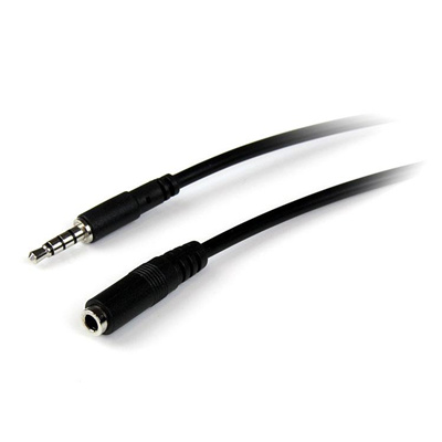 StarTech MUHSMF1M 1m 3.5mm 4 Position TRRS Headset Extension Cable - M/F - Mini-phone for Audio     