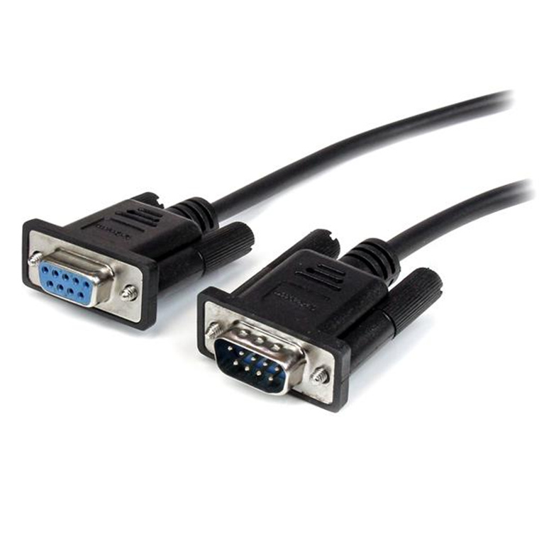 StarTech MXT1002MBK 2m Black Straight Through DB9 RS232 Serial Cable - DB9 RS-232 Serial Extension  