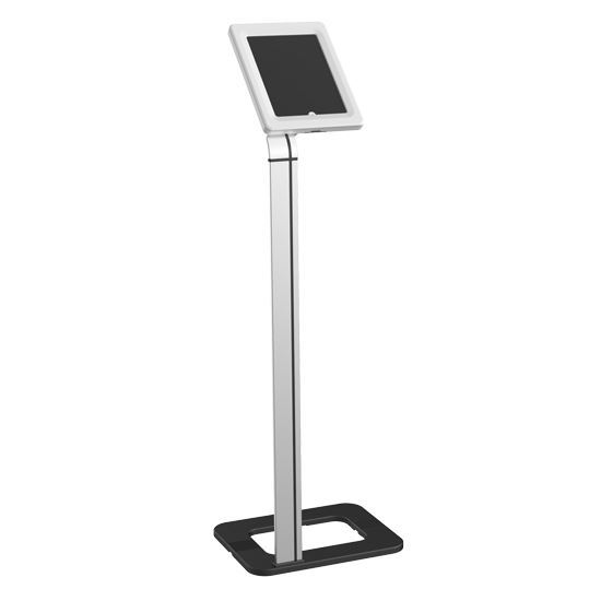 BRATECK Universal iPad, Galaxy, & LENOVO anti-theft floor stand. VESA: 75x75, Rotation: 0~+90. Fits iPad 1/2/3/4/5/6, most 9.7~10.1