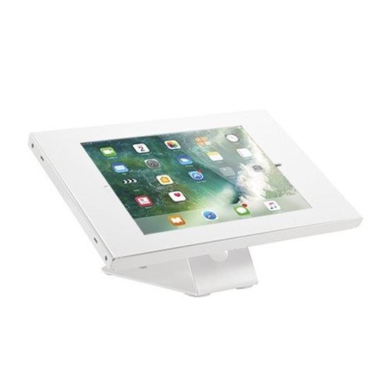 BRATECK Anti-Theft Countertop/Wall Mount Tablet Kiosk. For 9.7/10.2 iPad, 10.5 iPad Air/ iPad Pro, 10.1 Samsung Galaxy Tab A 2019. Heavy-Duty Steel Construction, 90deg Rotation.