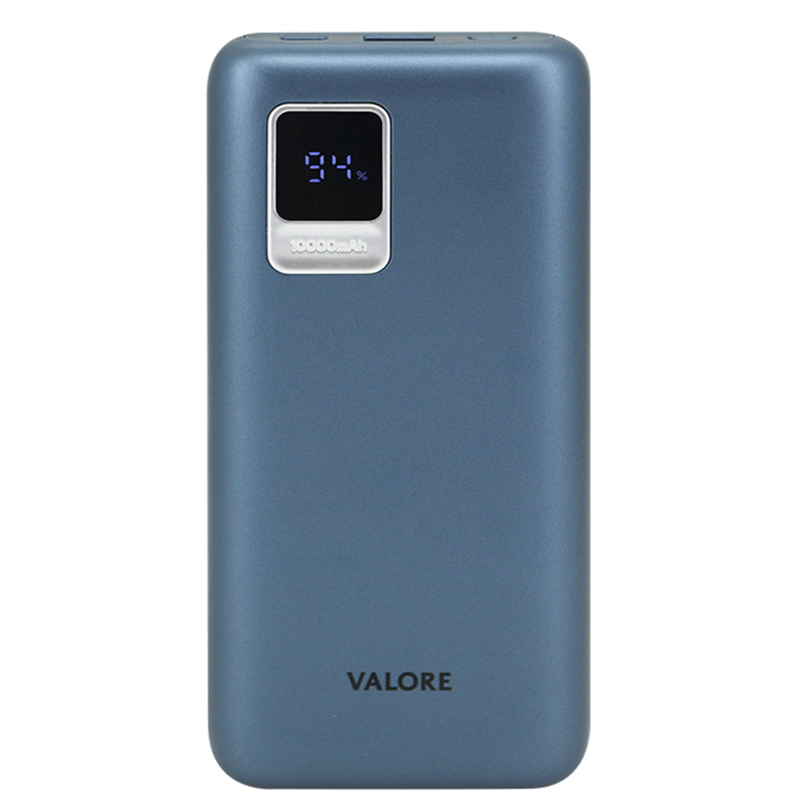 Valore PD19 10000mAh 20W-PD USB-C Power Bank - Blue Digital Status Indicator - Builit in UBS-C & Micro USB Cable