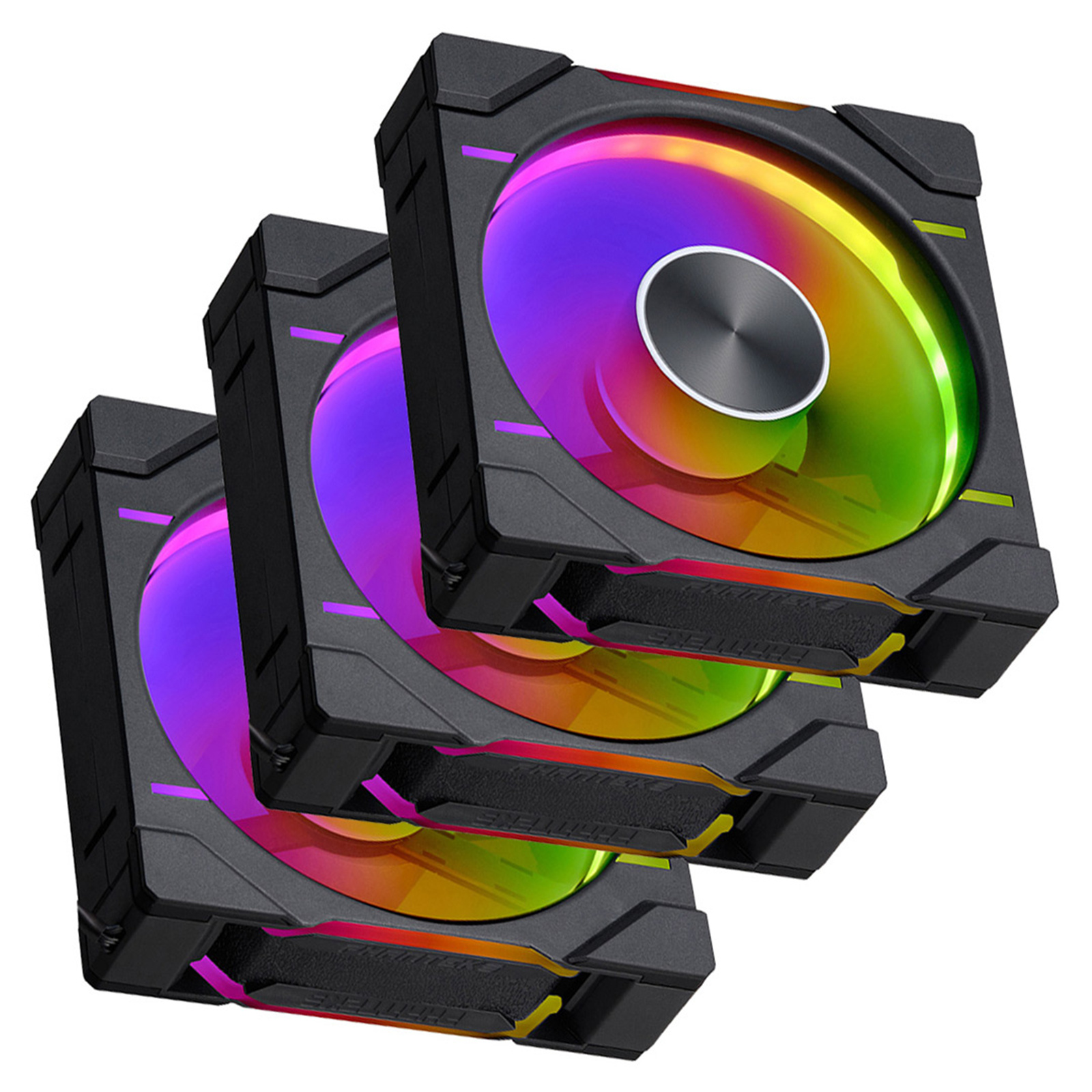 Phanteks D30 120mm PWM DRGB Fan Reversed Black 3 Pack