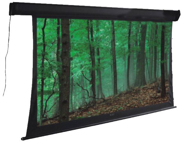 BRATECK 108'' Deluxe Tab-tensioned, Electric Projector Screen. Matte white fibreglass screen. Black Aluminium Housing. High quality, Low noise motor, 16:9 aspect ratio, RF Remote control