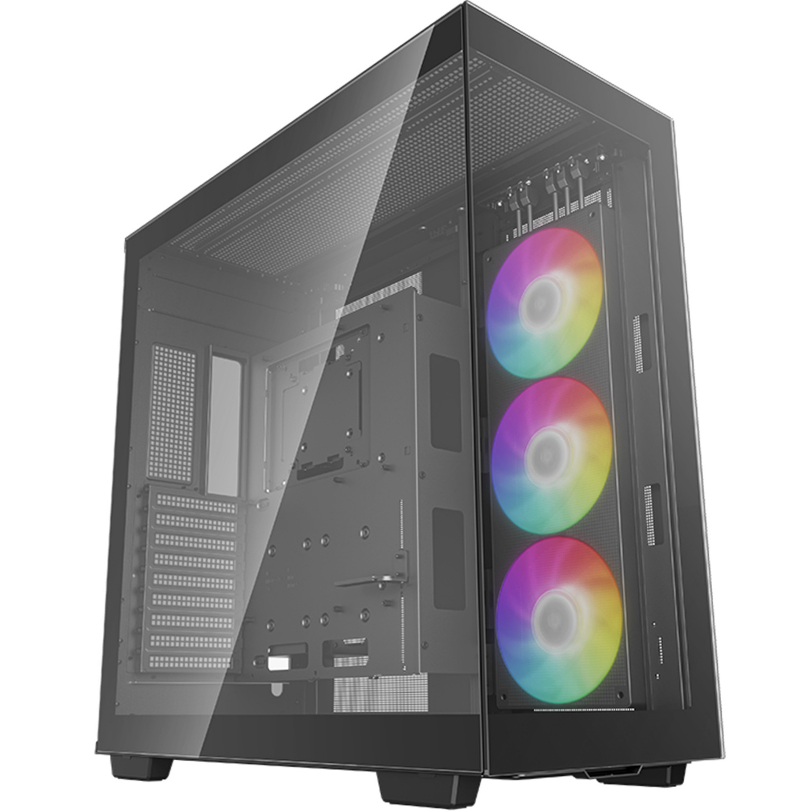 DEEPCOOL CH780 ATX mid Tower Gaming Case  CPU Cooler Support Upto 132mm GPU Support Upto 480mm 1 X 420mm ARGB Fan installed PCIe 4.0 riser cable with GPU Mount Front I/O: 4x USB 1x Type C