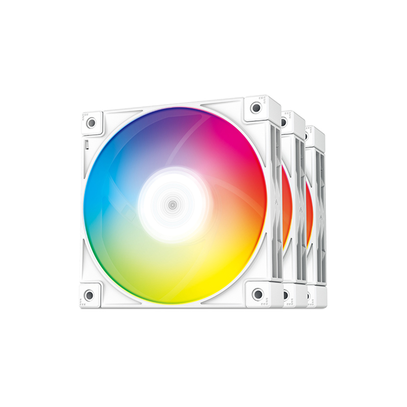 DEEPCOOL FC120 White 120mm A-RGB PWM Case Cooling Fan, Low-Noise, High-Performance Triple Pack.     