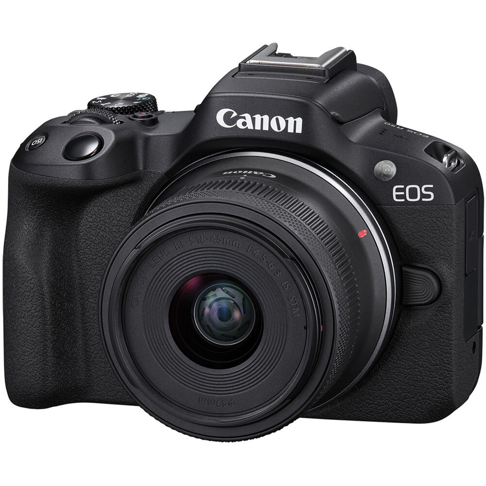 Canon EOS R50 Mirrorless Camera with 18-45mm Lens  24.2MP APS-C Sensor - 4K 30p Video Recording - Multi-Function Shoe - Wi-Fi & Bluetooth - 15fps E. Shutter - (RF-S 18-45mm f/4.5-6.3 IS STM Lens)
