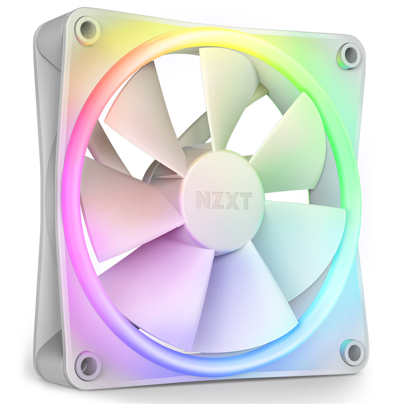 NZXT F120 RGB DUO White 120mm Dual Sided RGB FAN Single pack Requires NZXT RGB lighting Controller