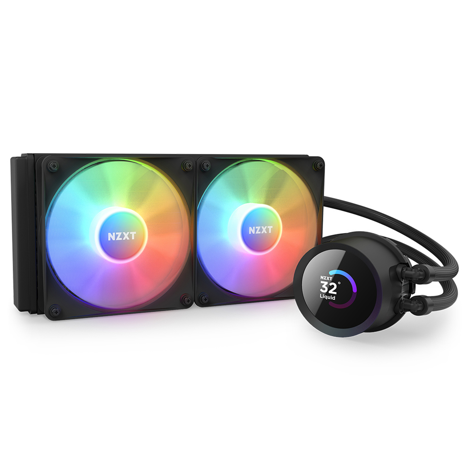 NZXT Kraken ELITE 280 RGB 280mm AiO Water Cooling with 2.36 inch diameter LCD Display F140 RGB Core Fans for Intel Socket LGA 1700 / 1200 / 115X AMD AM5 / AM4 / sTRX4* / TR4* (*Threadripper bracket not included)