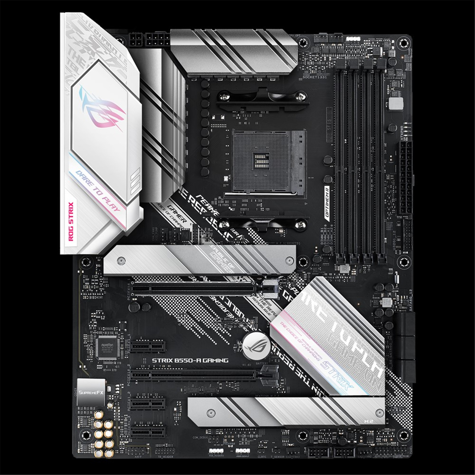 ASUS ROG STRIX B550-A GAMING ATX For AMD Ryzen 3rd Gen 5000 Series  CPU,AM4, B550, 4XDDR4 Dimm,     