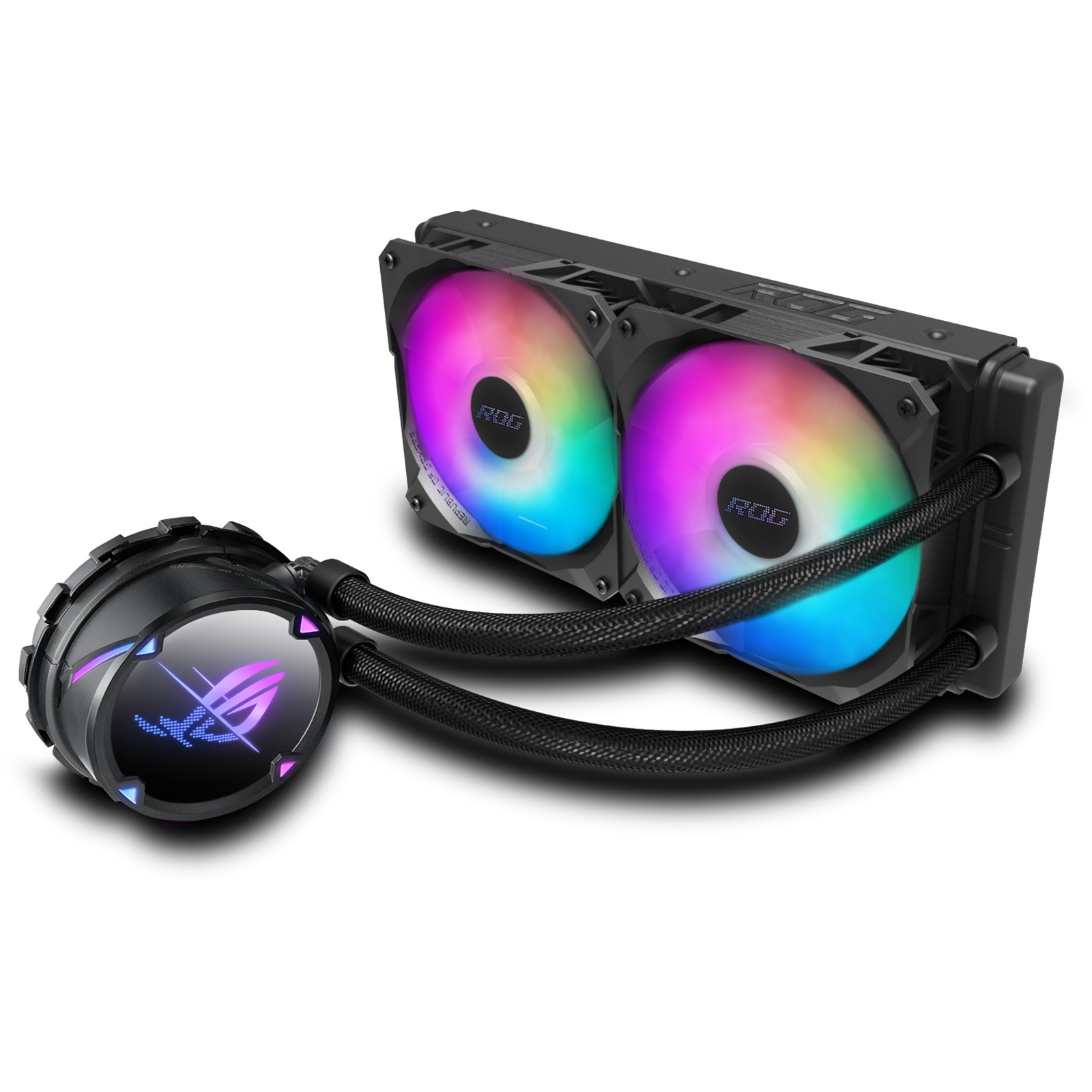 ASUS ROG STRIX LC II 240 ARGB All in one Liquid Cooler Aura Sync RGB, 2 X 120mm  PWM ARGB Fan, CPU  