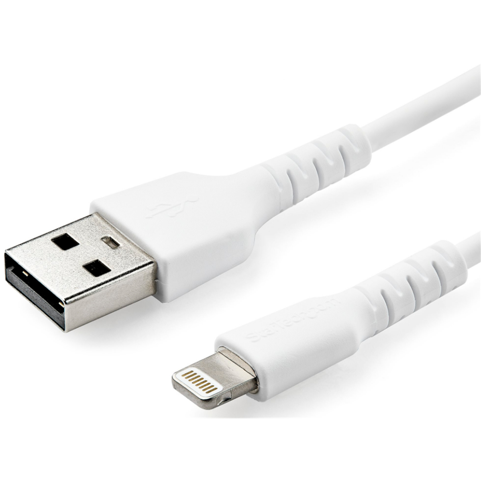 StarTech RUSBLTMM1M 1m (3 foot) Durable White USB-A to Lightning Cable - Heavy Duty Rugged Aramid   