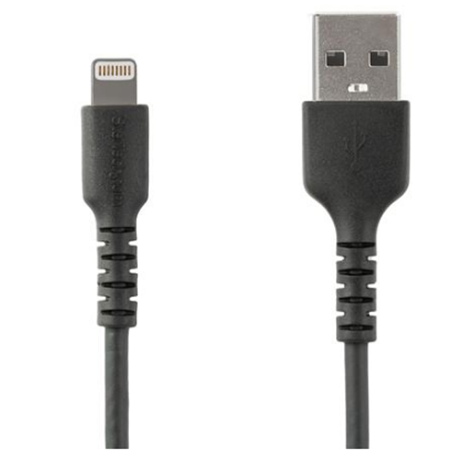 StarTech 2m (6 foot) Durable Black USB-A to Lightning Cable - Heavy Duty Rugged Aramid Fiber USB    