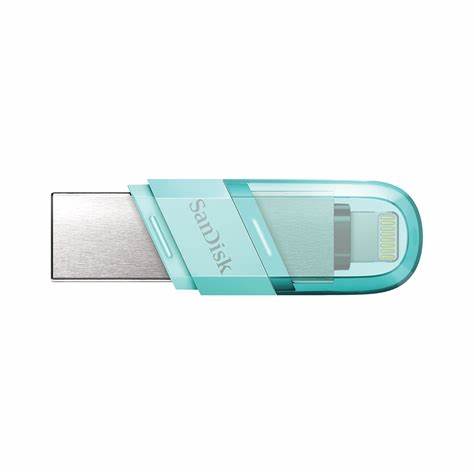 SANDISK IXPAND FLASH DRIVE FLIP, SDIX90N 064GB, MINT GREEN, IOS, USB 3.0, 2Y