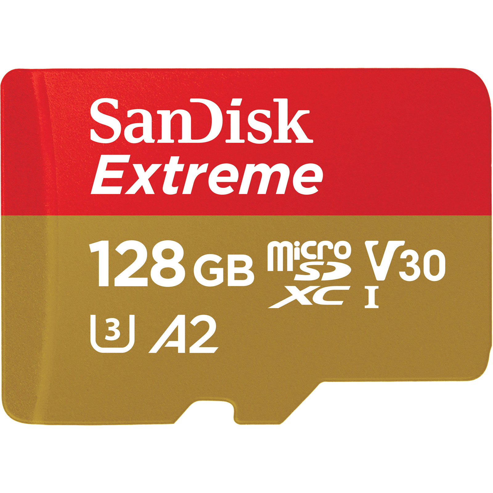 SanDisk Extreme microSDXC Memory Card - 128GB Class 10 - U3 - V30 - A2 - Read up to 190MB/s - Write up to 90MB/s - Perfect for 4G Smartphones / Tablets / Cameras