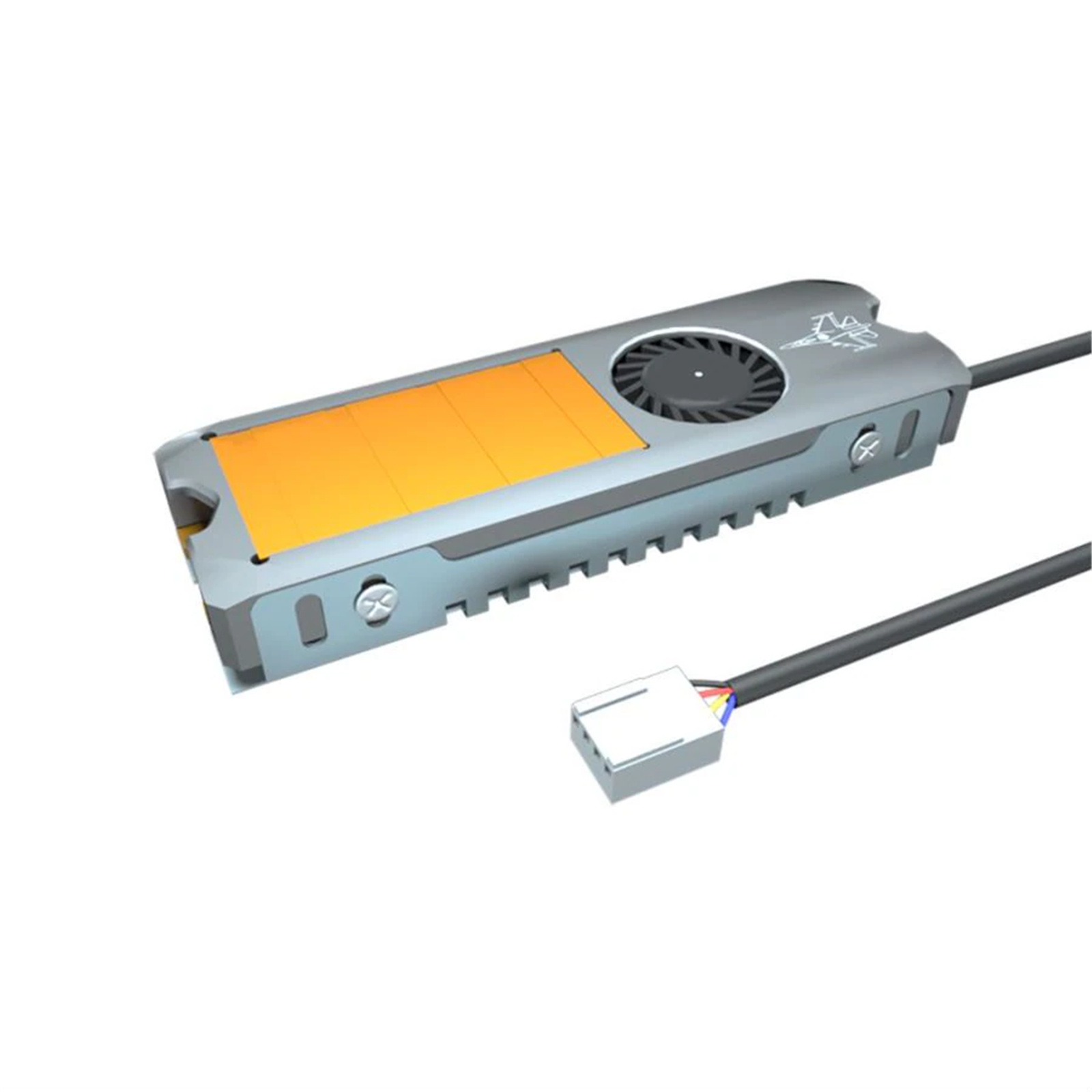 Heatsink of SSD JEYI XiaoLong PWM M.2 SSD Copper Fins Heatsink with Fan Fan Speed Be Controlled by Temperature NVME NGFF M.2 2280 Sheet Hard Disk Cooler Thermal Conductivity Silicon Wafer Cooling