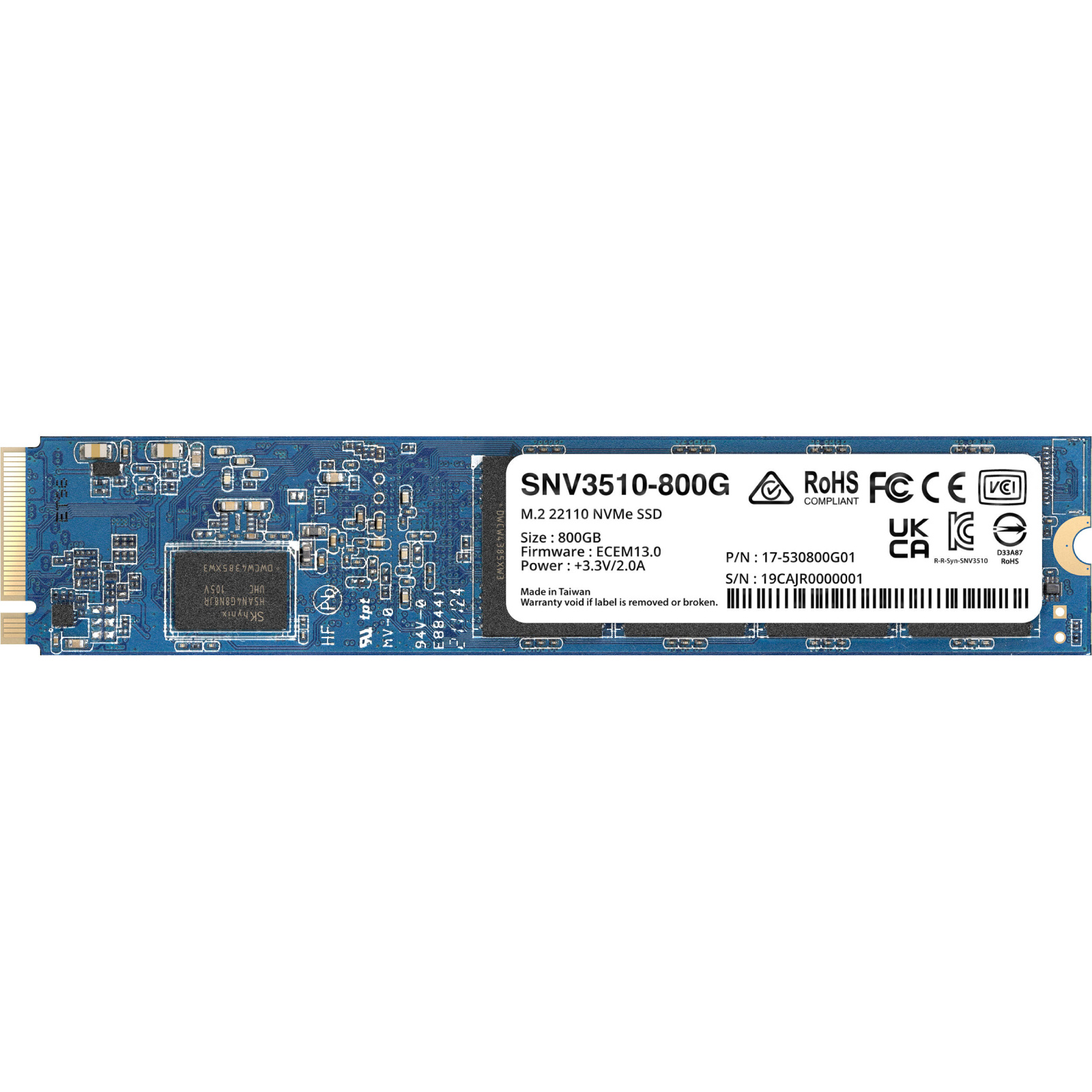 Synology SNV3510-800G M.2 22110 NVMe SSD 800GB