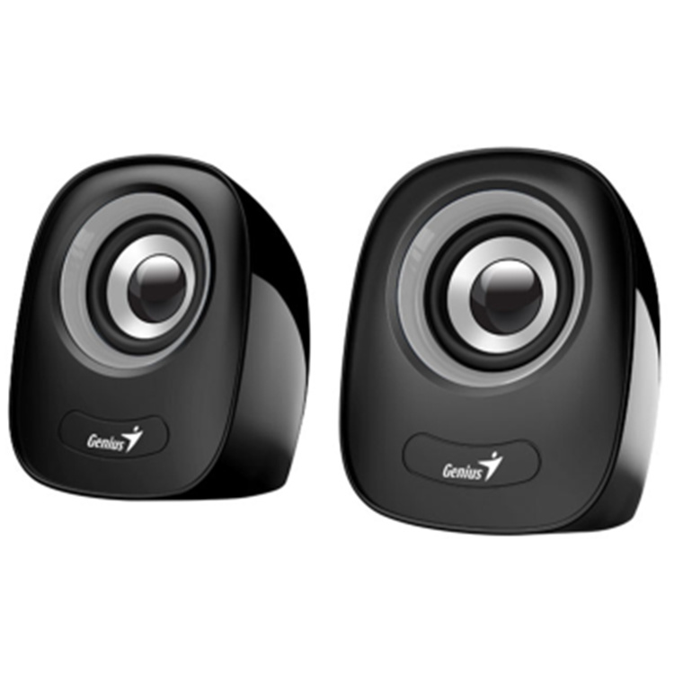 Genius SP-Q160 Black USB Powered Mini Speakers - Black/Grey