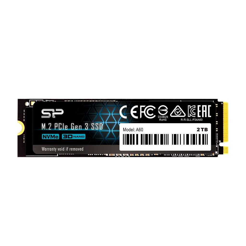 SILICON POWER P34A60 M.2 2280 256 PCIE GEN 3X4 2100R/1200W SSD 5YR WTY