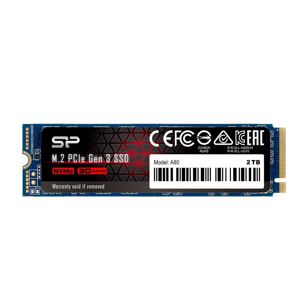 SILICON POWER A80 256GB M.2 PCIe GEN3 22X80 SSD 