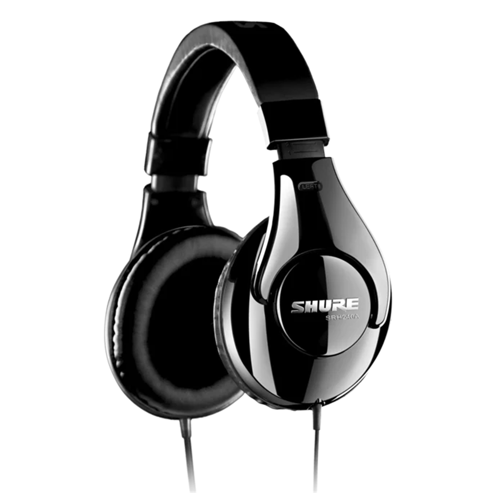 Shure SRH240A Wired Over-Ear Headphones - Black Professional Quality for Home Recording & Everyday Listening - 40mm Neodymium Dynamic Drivers for Full Bass and Detailed Highs - Threaded 1/4