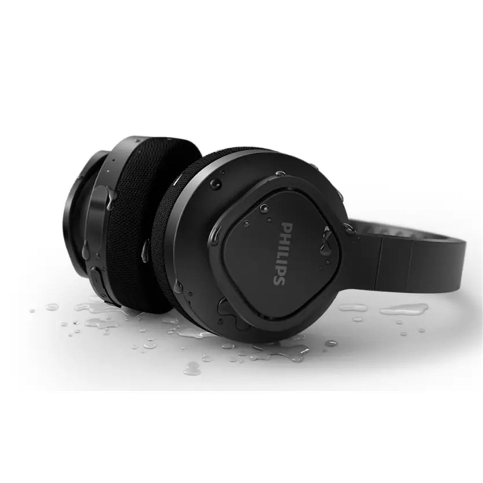 Philips TAA4216 Wireless On-Ear Sports Headphones - Black Washable Cooling Ear-Cup Cushions - IP55 Water / Dust Protection - Bluetooth + 3.5mm Audio Port - Built-in Microphone - Up to 35 Hours Battery Life
