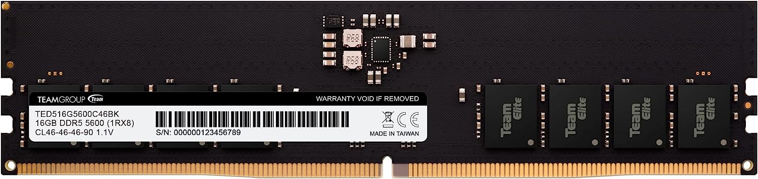 TEAM ELITE 16GB 5600 DDR5 DESKTOP MEMORY