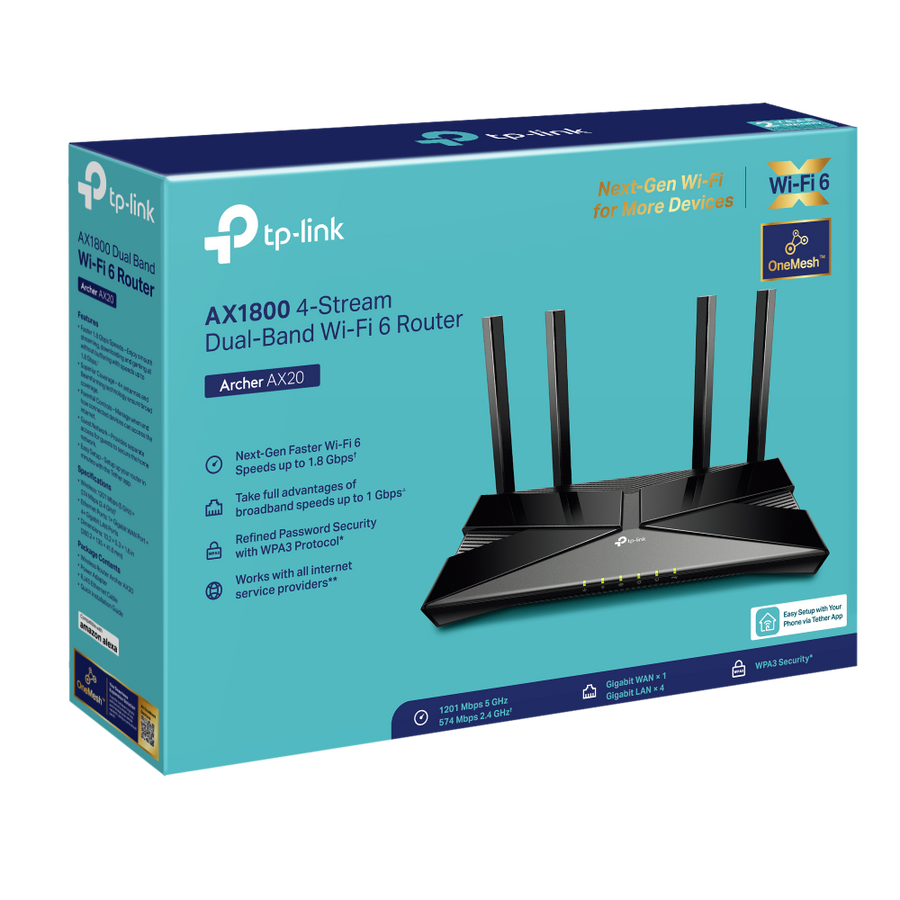 TP LINK AX1800 Dual-Band Wi-Fi 6 Router