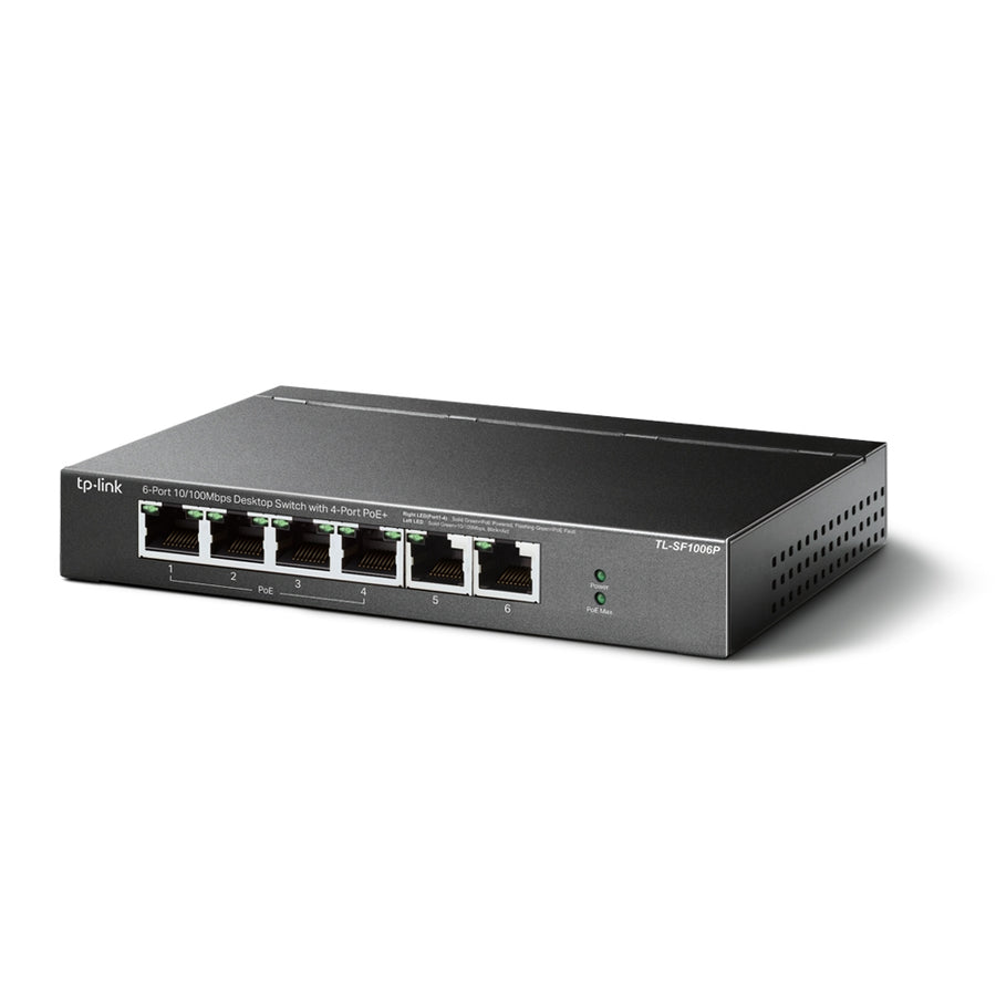 TP-Link TL-SF1006P 6-Port 10/100 Mbps Desktop Switch with 4-Port PoE+