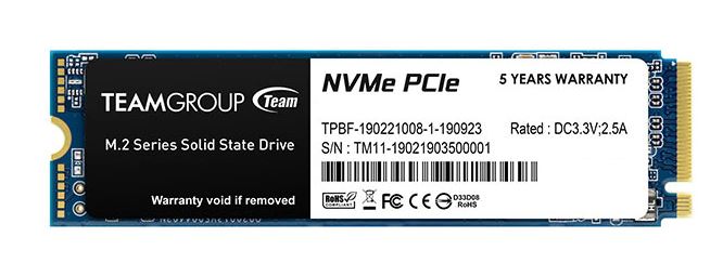 TEAM SSD PCI-E 3.0x4 WITH NVMe 1.3 MP34 256GB R/W 3,400 / 1,100MB/