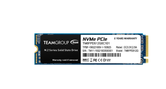 TEAMGROUP MP33 PRO M.2 2280 512GB PCIe 3.0 x4 NVMe SSD R/W 2400/2100 MB/s