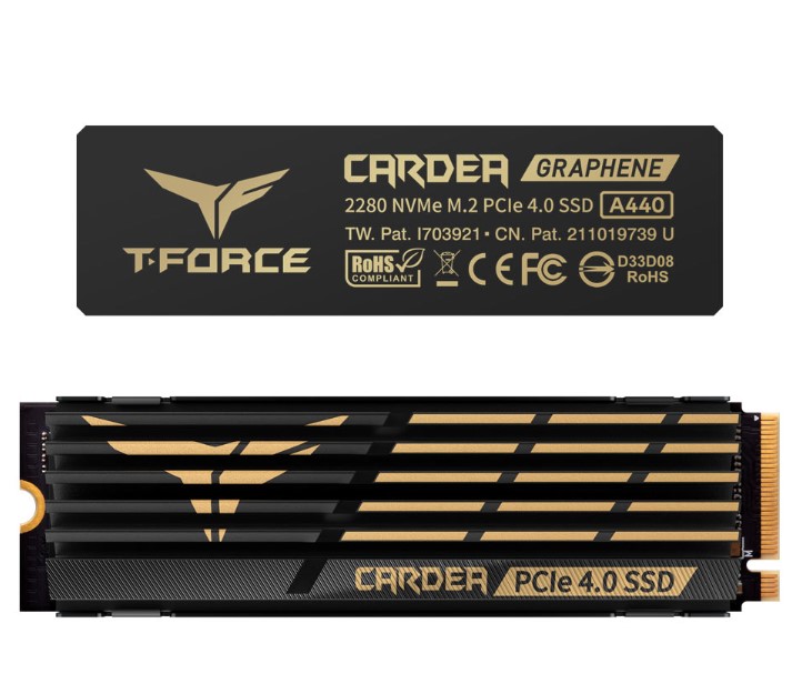 TEAM T-FORCE CARDEA A440 M.2-2280 PCI-E Gen4x4 2TB (Black) RETAIL with HEATSINK 7000/6900 MB/s