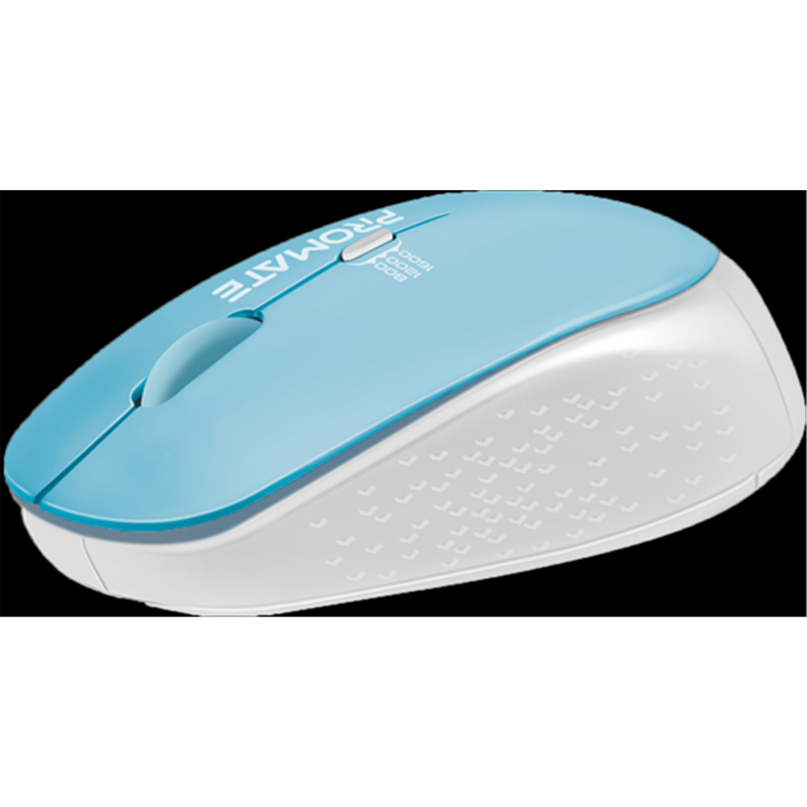 Promate TRACKER.BL Ergonomic Wireless Mouse 800/1200/1600 Dpi. 10m Working Range. Included Nano Receiver.Easy Plug and Play Installation. Compatible with Windows and Mac. Blue