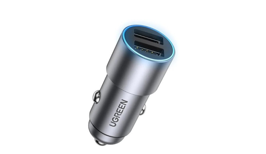 UGREEN 24W Dual USB-A Car Charger (Gray)