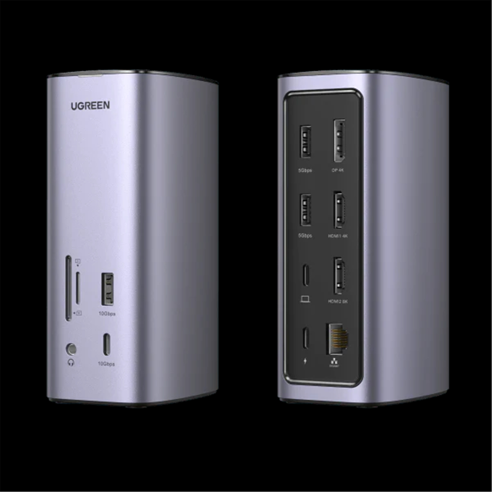 UGREEN UG-90325 USB C Triple Display Docking Station (12-in-1) with 2 HDMI DP 8K 10 Gbps USB C and USB-A Data