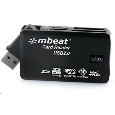 mbeat Super Speed Multiple Card Reader USB 2.0 with Tuck-Away USB Design