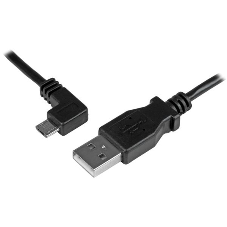 StarTech USBAUB50CMLA Micro-USB Charge-and-Sync Cable M/M - Left-Angle Micro-USB - 24 AWG - 0.5 m   