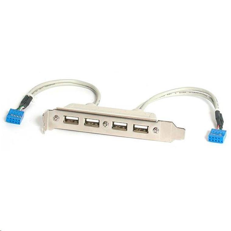 4 Port USB A Female Slot Plate Adapter