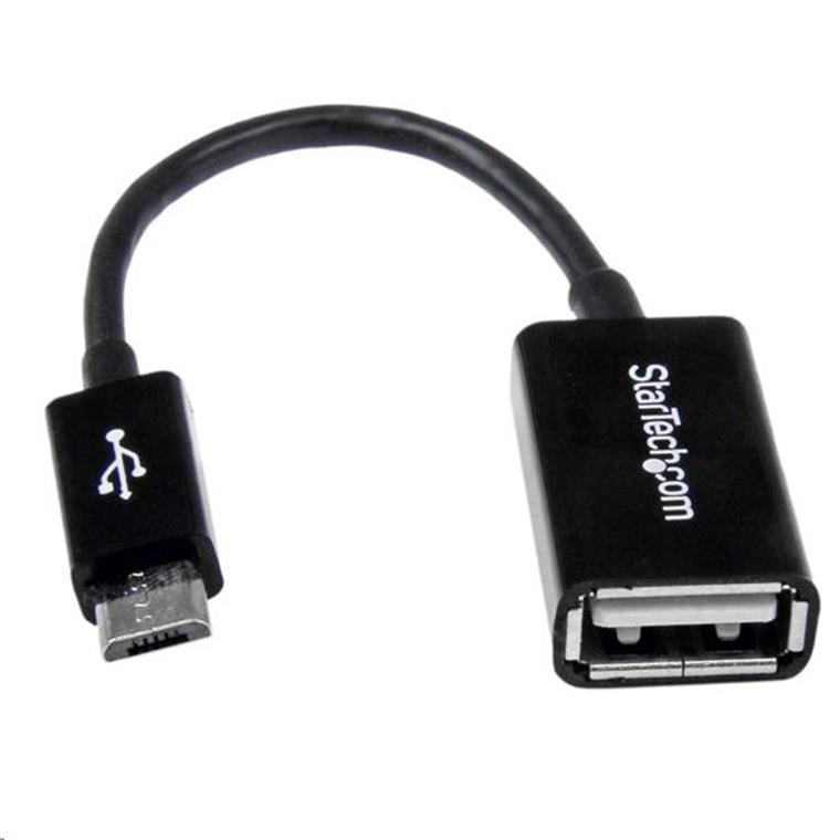 StarTech UUSBOTG 5in Micro USB to USB OTG Host Adapter - Micro USB Male to USB A Female On-The-GO   