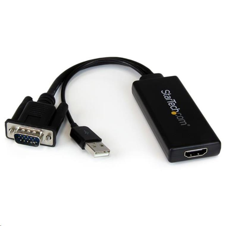 StarTech VGA2HDU VGA to HDMI Adapter with USB Audio Power Convert a VGA signal from a laptop or     